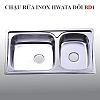 Chậu rửa chén inox 2 hộc Hwata BD1 chau-rua-chen-inox-2-hoc-hwata-bd1