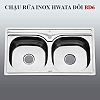 Chậu rửa chén inox 2 hộc Hwata BD6 chau-rua-chen-inox-2-hoc-hwata-bd6