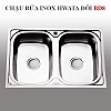Chậu rửa chén inox 2 hộc Hwata BD8 chau-rua-chen-inox-2-hoc-hwata-bd8