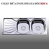 Chậu rửa chén inox 2 hộc 1 cánh Hwata BDC4 chau-rua-chen-inox-2-hoc-1-canh-hwata-bdc4