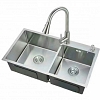 Chậu rửa inox dạng đúc 2 hộc Hwata BDV2 chau-rua-inox-dang-duc-2-hoc-hwata-bdv2